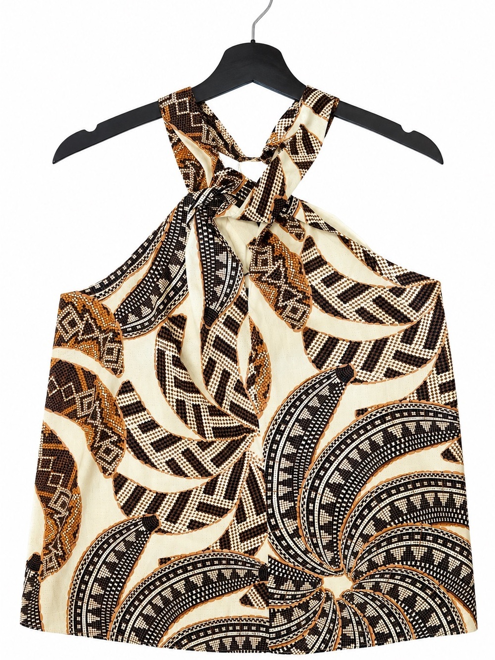 Rachel Zoe Tropical Banana Print Halter Top – Women’s XS NWT Resort Wear Blouse